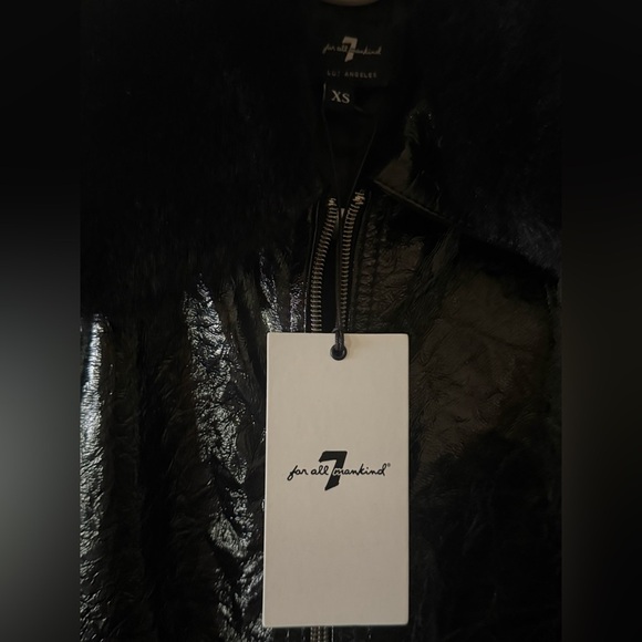 7 For All Man Kind Genuine Black Lamb Bomber Jacket w/removable fur collar NWT - Picture 12 of 16